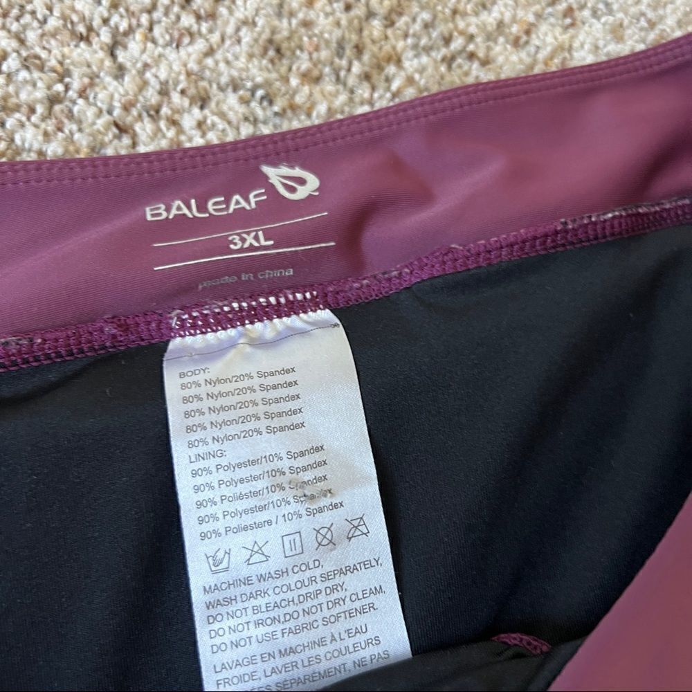 Baleaf Plus Size Waterside Burgundy Modest Swim Skort Size 3XL‎ - Picture 4 of 7